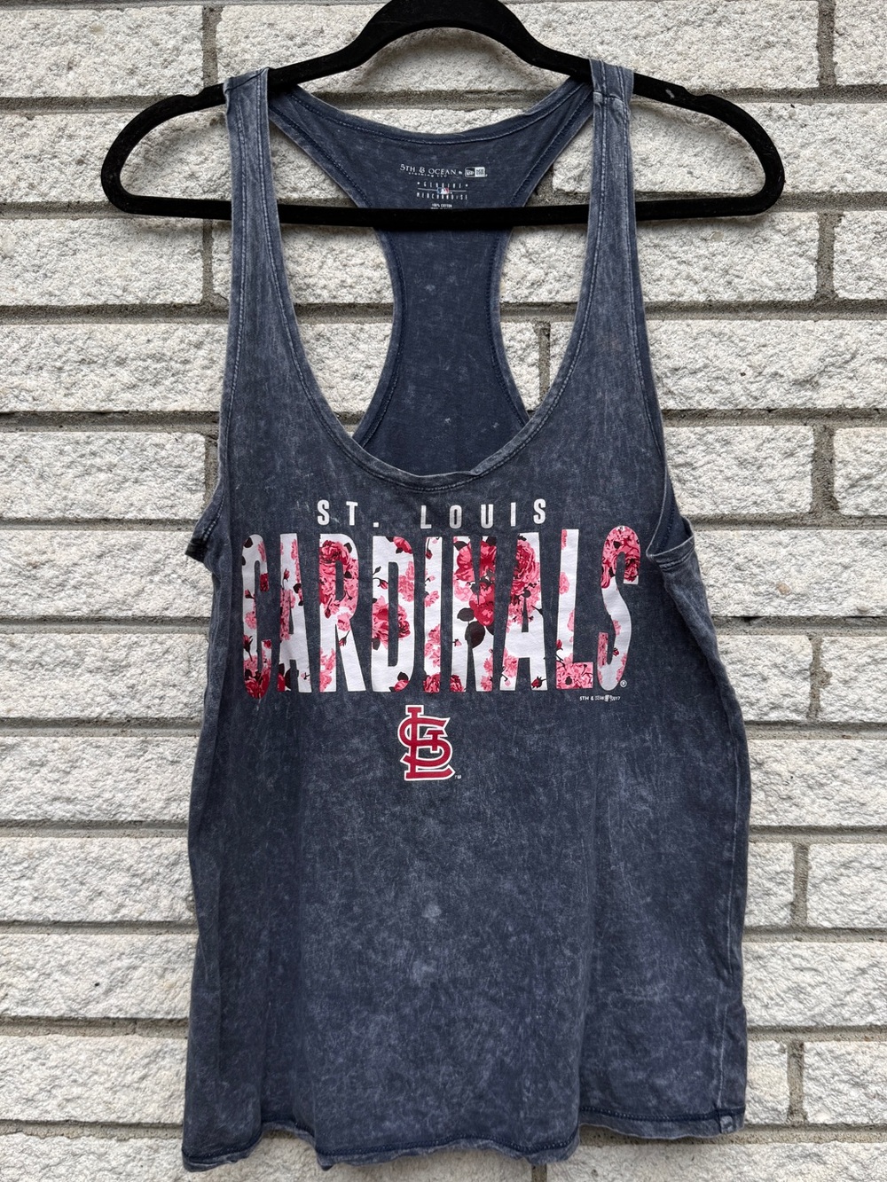 5th & Ocean Women's Navy Blue St. Louis Cardinals Floral Tank